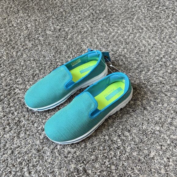 Skechers Go Walk Dazzle 2 Walking Shoes Teal Green Women Size 8.5 Slip On New - Picture 3 of 10